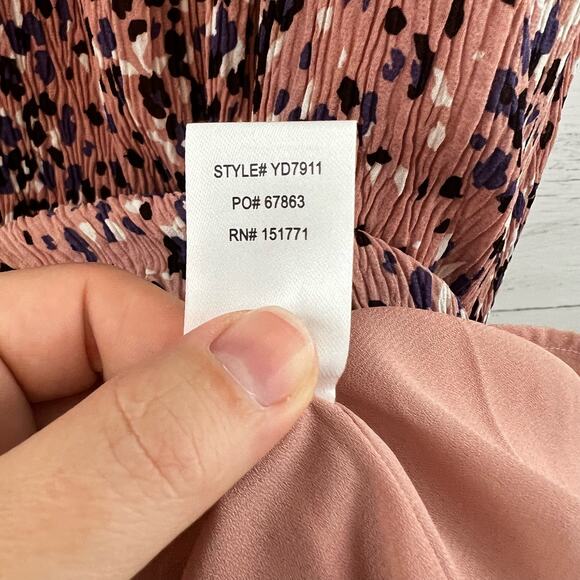 Lulu’s Pink Leopard Print Fit and Flare Crinkle Mini Dress Size M - Picture 13 of 13